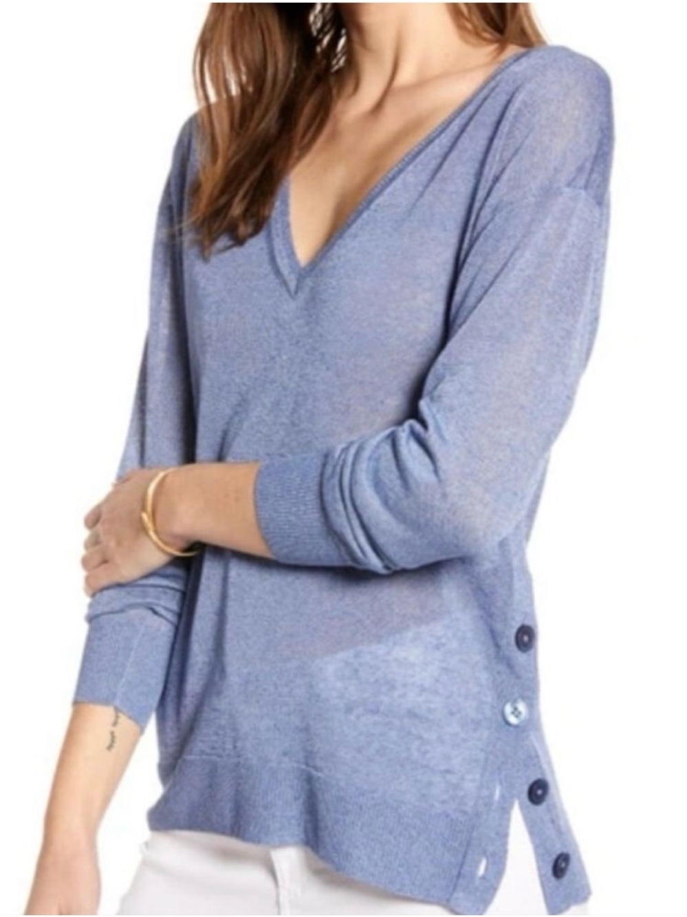 J. Crew Light Blue Knit Top